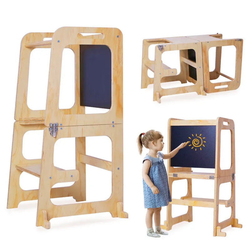 Montessori Multifunctional Learning Tower - 3-in-1 Design